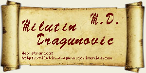 Milutin Dragunović vizit kartica